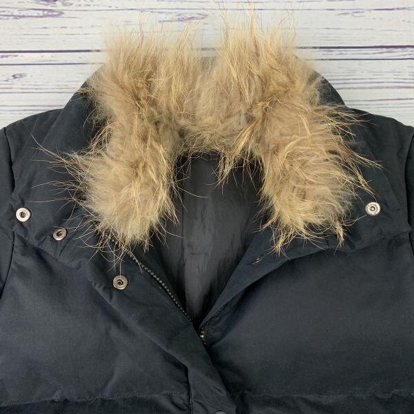 無印良品★高比率70%ダウンジャケット【レディースS/黒】/スナップボタン/良品計画/着脱可ファー◆BA6 |  | 02