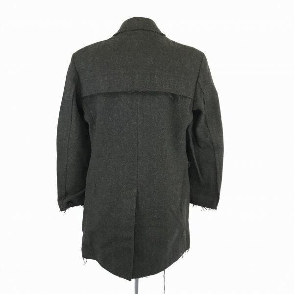 90s/Vintage★ABAHOUSE/アバハウス★ウール/ステンカラーコート/フライフロント【3/メンズL/グレー】切りっぱなし/オールド◆TBF803 | ABAHOUSE | 01