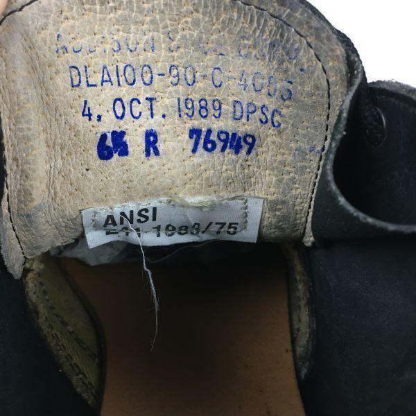 試着交換OK！80sVintage★ADDISON SHOE COMP .Z41-1983/75【size6.5R 24.5 】スチールトゥブーツ　U.S.NAVYサービスシューズ〈黒〉.WA-200_7