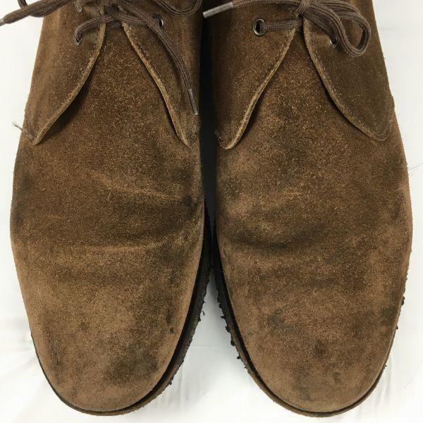 90s?/4都市/Vintage/CHURCH'S/チャーチ/スエードチャッカブーツ/size8.5G/27.0相当〈ブラウン/茶〉クレープソール/boots/men's.WA55_2