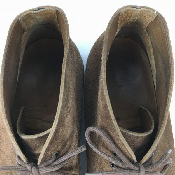 90s?/4都市/Vintage/CHURCH'S/チャーチ/スエードチャッカブーツ/size8.5G/27.0相当〈ブラウン/茶〉クレープソール/boots/men's.WA55_3