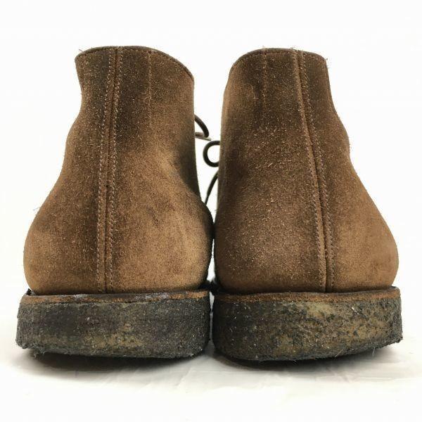 90s?/4都市/Vintage/CHURCH'S/チャーチ/スエードチャッカブーツ/size8.5G/27.0相当〈ブラウン/茶〉クレープソール/boots/men's.WA55_4