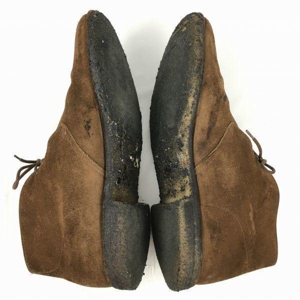 90s?/4都市/Vintage/CHURCH'S/チャーチ/スエードチャッカブーツ/size8.5G/27.0相当〈ブラウン/茶〉クレープソール/boots/men's.WA55_5