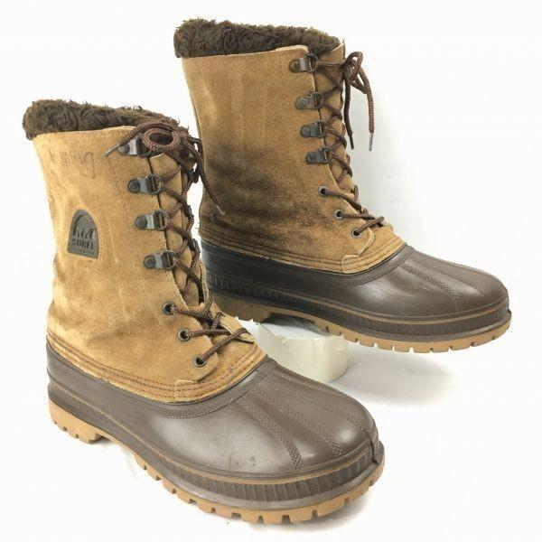 SOREL/ソレル size7 25.0程度 Vintage カナダ製 本革スノーブーツ