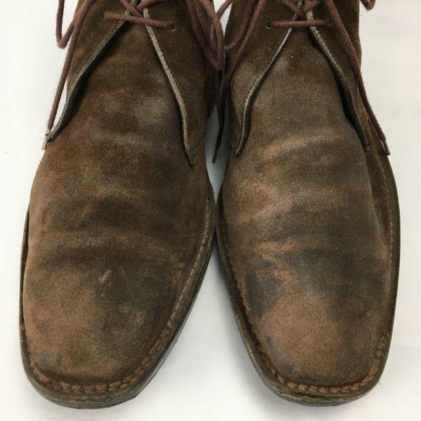 Burberry/バーバリー 本革チャッカブーツ size26.0 ゆったり ダーク 