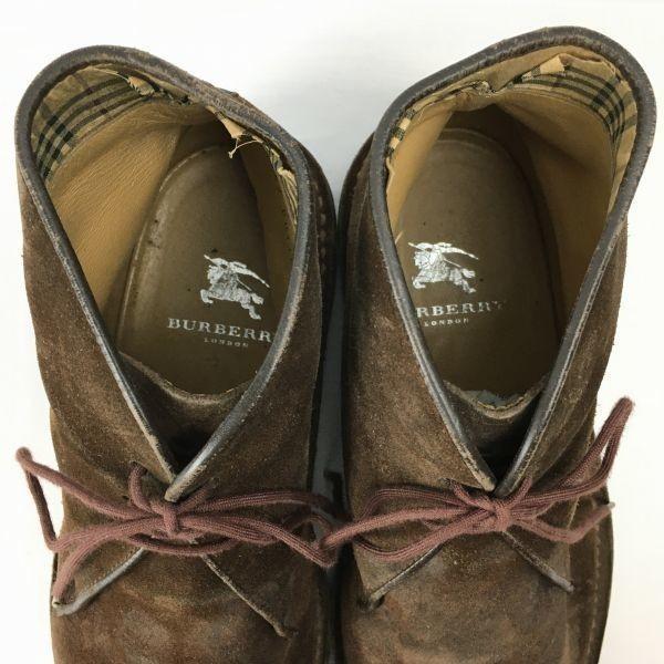 BURBERRY（バーバリー） 本革チャッカブーツ size26.0 ゆったり ダーク
