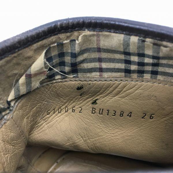 Burberry/バーバリー 本革チャッカブーツ size26.0 ゆったり ダーク 