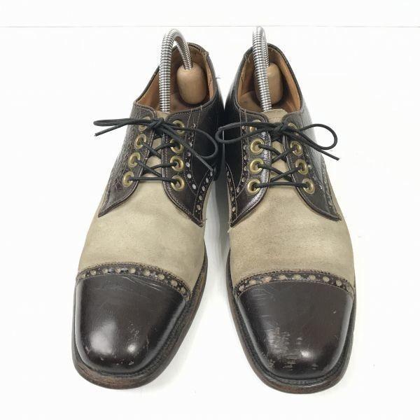 試着交換OK！70sビンテージ★ALDEN/オールデン★スペクテイターシューズ【10AAAA/26.5-27.0/ベージュ&焦げ茶】オーソペディク/FOOT BALANCE◆XWB66-3 ALDEN（オールデン） 試着交換OK！70sビンテージ☆ALDEN/オールデン