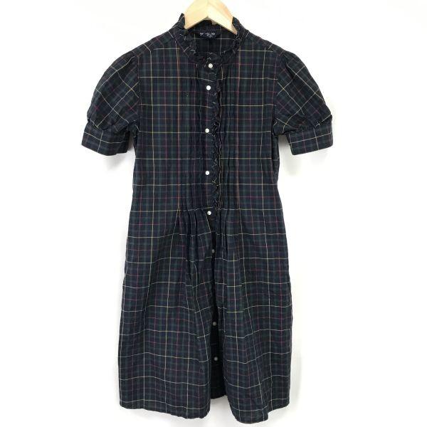 RALPH LAUREN☆半袖/フリル/シャツワンピース【TEEN16（成人XS-S程度