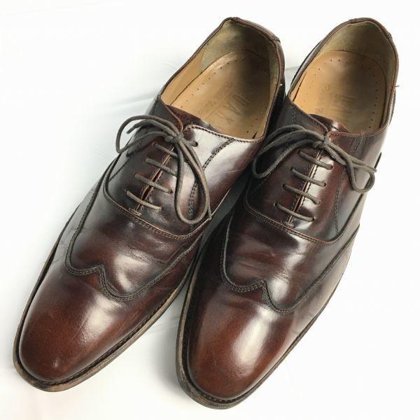 Vintage DAKS/ダックス ウイングチップ ビジネスシューズ ブラウン 