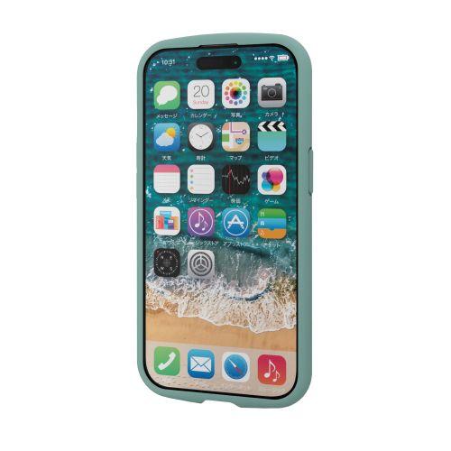 エレコム iPhone 15 TOUGH SLIM LITE フレームカラー グリーン PM-A23ATSLFCGN｜buzzfurniture｜03