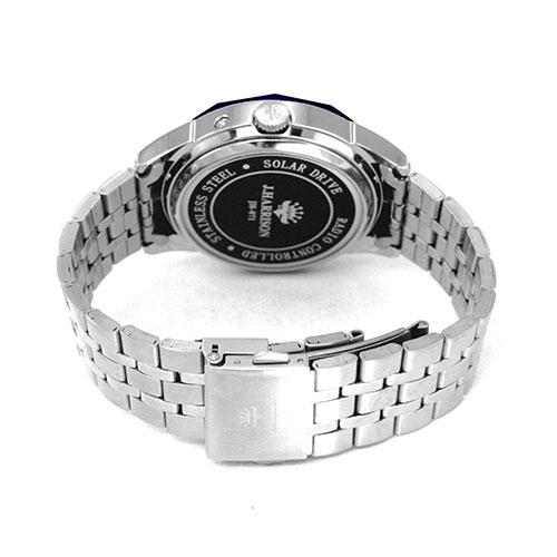 J.HARRISON 光発電・電波式腕時計 3石天然ダイヤモンド付・パーペチュアルセラミックベルトスライド式 ブラック JH-071BK｜buzzfurniture｜05