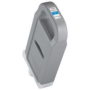 （まとめ） キヤノン Canon インクタンク PFI-707C 染料シアンインク 700ml 9822B001 1個 〔×3セット〕