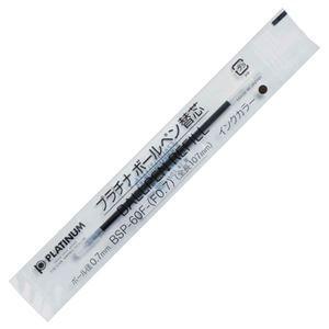 (まとめ) プラチナ ボールペン替芯 ステンレスチップ 0.7mm 黒 BSP-60F-(F0.7)#1 1セット(10本) 〔×10セット〕