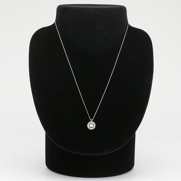 ダイヤモンド ネックレス プラチナ Pt900 0.5ct 揺れる ダイヤ ダンシングストーン ダイヤネックレス サークル ペンダントの画像