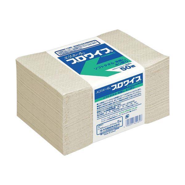 大王製紙 エリさけび声 プロワイプソフトタオル 未晒 帯どめ50 1仕掛ける（1200枚：50枚×24容器に並べる） キッチン、日用品、文具-ダスター、クロス
