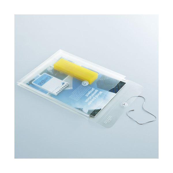 （まとめ）コクヨ ドキュメントケース（エンベロープタイプ）A4タテ クリヤーブルー クケ-874B 1セット（5冊）〔×5セット〕の画像