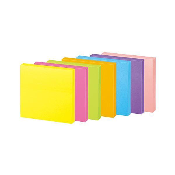 （まとめ）コクヨ 強粘着ふせんKK2L50×50mm ネオンカラー7色 K2メ-KN5050X10 1パック（10冊）〔×5セット〕