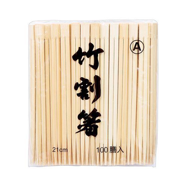 （まとめ）きんだい 竹割箸 双生 21cm TS-100A 1パック（100膳）〔×20セット〕の画像