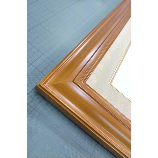 〔 受注生産 〕 最高級 賞状額 寸五巾金ラック賞状額 褒賞 517×367mm 木製 太いフレーム 額 額縁 フレームの画像