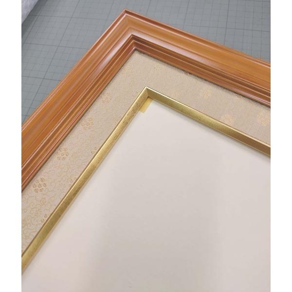 〔 受注生産 〕 最高級 賞状額 寸五巾金ラック賞状額 褒賞 517×367mm 木製 太いフレーム 額 額縁 フレームの画像
