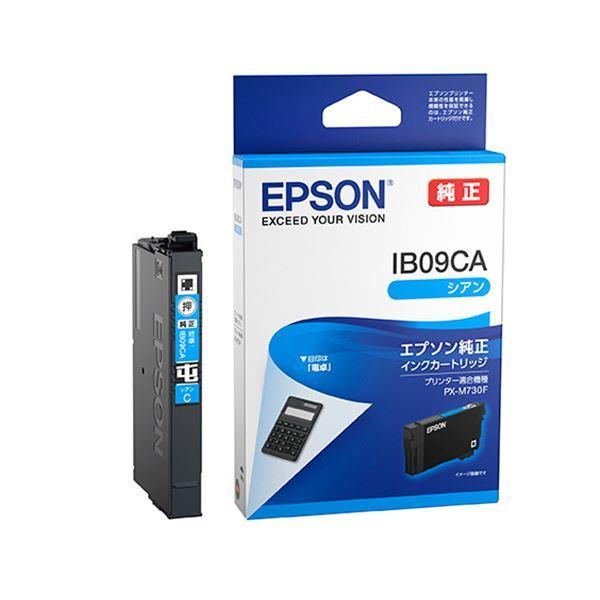 まとめ) エプソン(EPSON) 〔純正〕 インクカートリッジ シアン IB09CA 