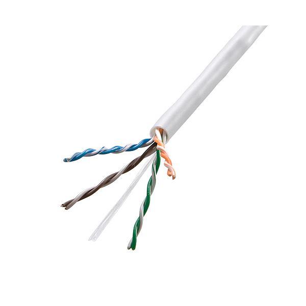 サンワダイレクト LANケーブル(自作用・300m・カテゴリ5e・単線・UTP・ホワイト) 500-LAN5-CB300W 1本_2