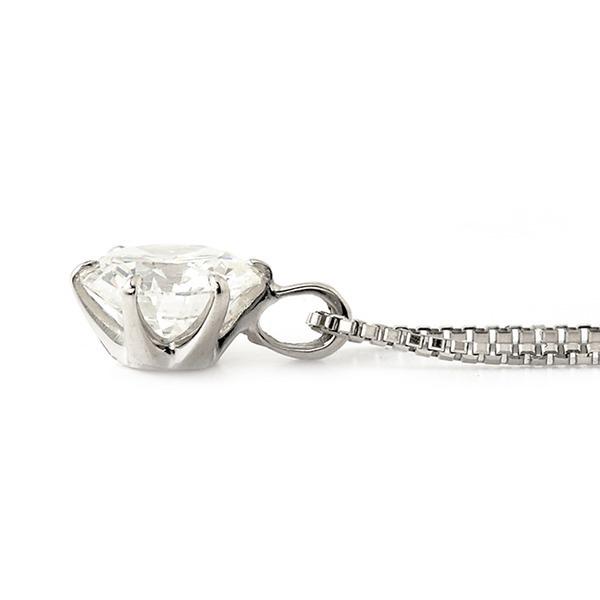 ダイヤモンドペンダント/ネックレス プラチナ Pt900 0.5ct ダイヤネックレス 一粒 6本爪 Hカラー SI2クラス Good 0.5カラット 鑑定書付きの画像