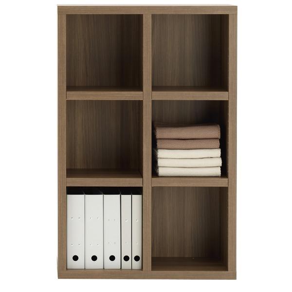 フナモコ ラチス ミドルタイプシェルフ 〔幅75×高さ114珊〕 リアルウォールナット FHD-75L 日本製 家具、インテリア-ラック、シェルフ、本棚