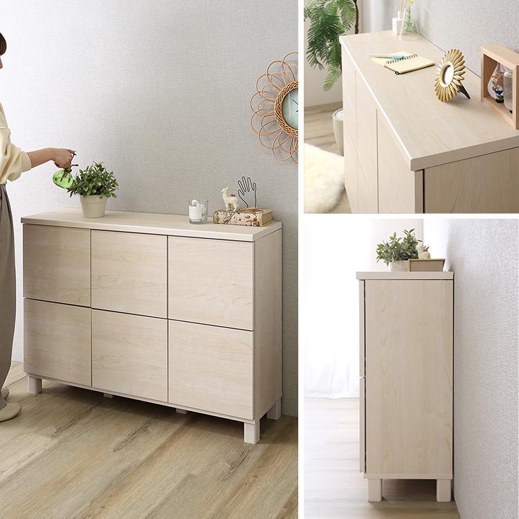 日本製 プッシュ式扉付きキャビネット 110cm : BuzzFurniture - 通販 