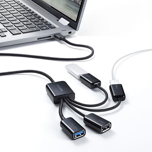 サンワサプライ USB3.2 Gen1+USB2.0 Type-Cコンボハブ(4ポート) USB-3TC436BK｜buzzhobby2｜02