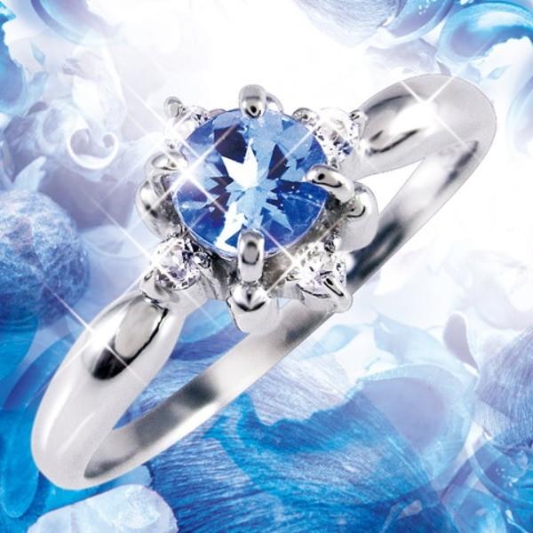 130-9-8 指輪 PT900 プラチナ 大粒タンザナイト ダイヤモンド 0.8ct