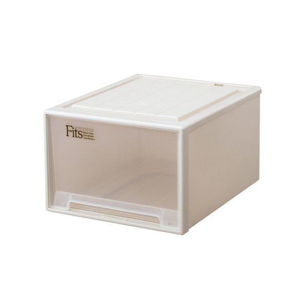 （まとめ） 天馬 Fits フィッツケース クローゼット（ワイド） L-53 W440×D530×H300mm カプチーノ 1個 〔×2セット〕