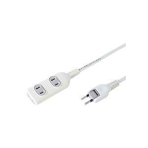 (まとめ) サンワサプライ タップ 2P・3個口 5.0m TAP-3W5N 1個 〔×5セット〕