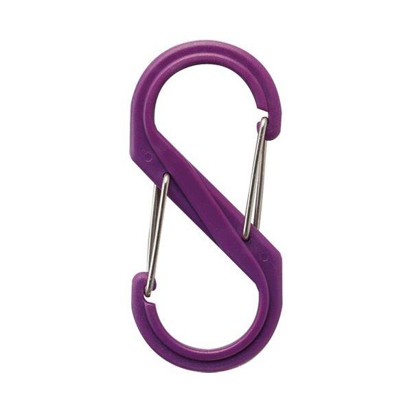 （まとめ）アイテック S型カラビナ パープル B-KRSA88-4〔×100セット〕