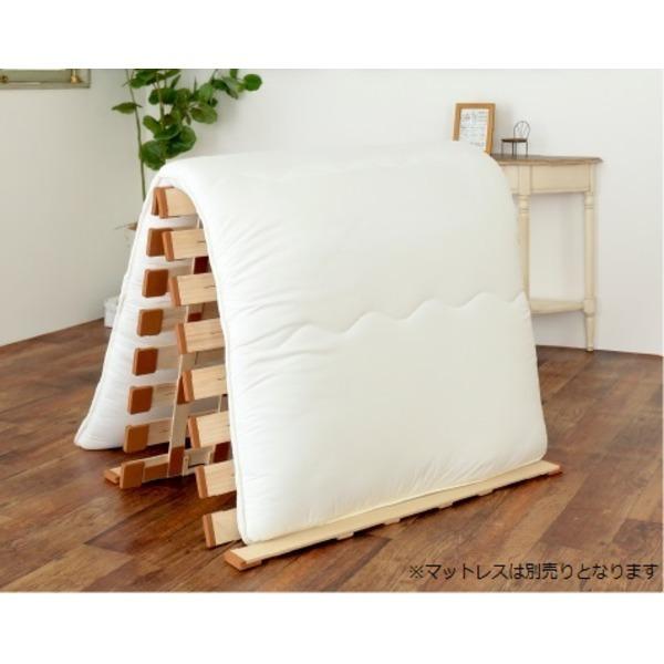 すのこベッド 寝具 セミダブル 約幅120cm スタンド式 軽量 桐製 木製 コンパクト ベッドフレーム ベッドルーム 寝室〔代引不可〕｜buzzhobby2