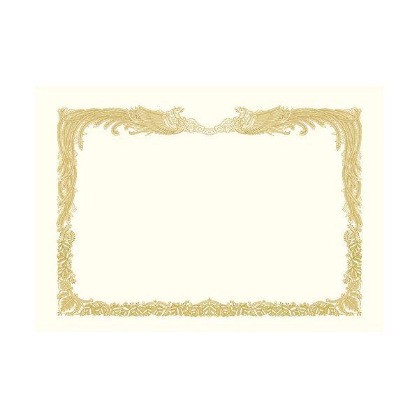 ササガワ 金箔賞状用紙 A4判 縦書用 白 100P