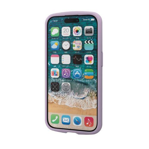 エレコム iPhone 15 Pro TOUGH SLIM LITE フレームカラー ラベンダー PM-A23CTSLFCPU｜buzzhobby｜03