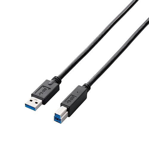 【5個セット】エレコム A to Bケーブル/3.0m/RoHS/簡易パッケージ/ブラック USB3-AB30BK/RSX5