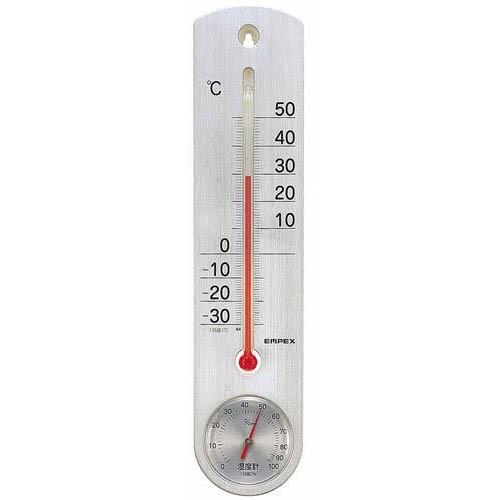 EMPEX 温度・湿度計 くらしのメモリー温・湿度計 壁掛用 TG-6717 シルバー｜buzzhobby