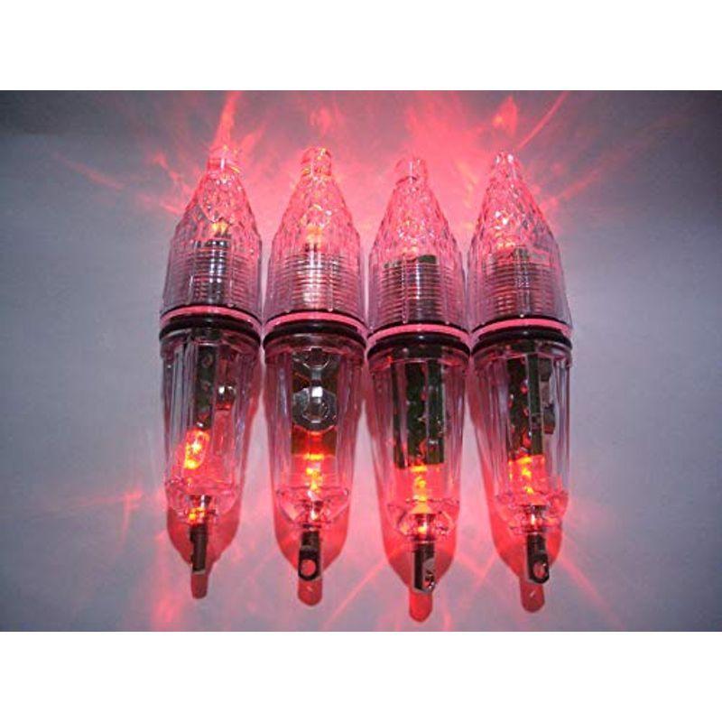 水中 集魚灯 Led ライト 4本 セット 夜釣り イカ釣り 12cm 赤 Buzzone 通販 Yahoo ショッピング
