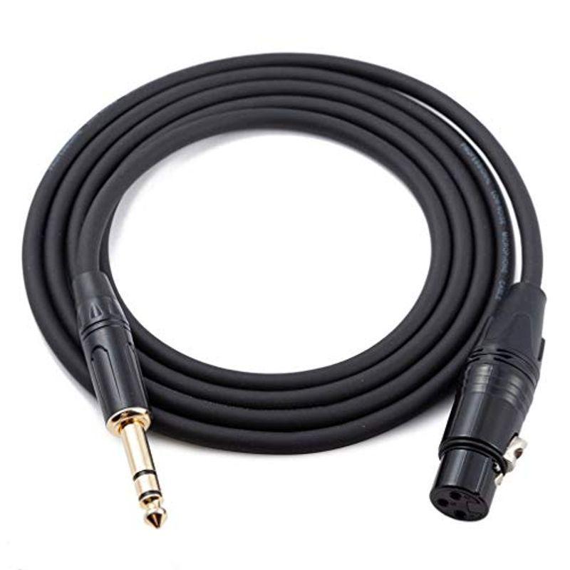 XLRメス TRSフォン 変換 ケーブル 1.83m キャノン3ピンジャック6.35mmステレオオスプラグ wuernine バランス マ