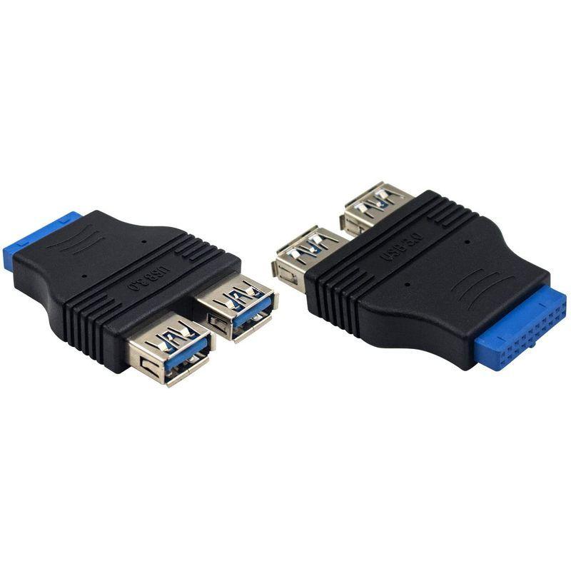 激安通販販売 Duttek USBヘッダー-USBポートアダプター 20ピン USB 3.0ヘッダーメス-デュアルUSB 3.0メス  USBスプリッター cloud.cvw.ro