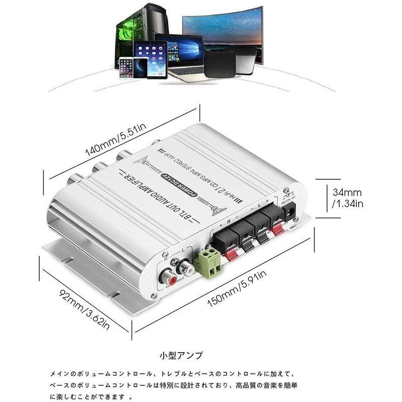 ラッピング ミニハイファイ 車載用アンプ 500ワット 2ch ステレオオーディオ カーナビ カーav