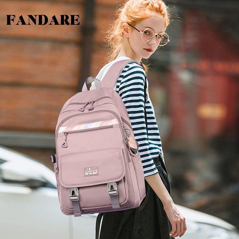 Fandareリュック レディース かわいい飾り付き 女の子 大容量 対応 リュックサック 学生用 バックパック 軽量 防水 多機能 盗 Buzzone 通販 Yahoo ショッピング