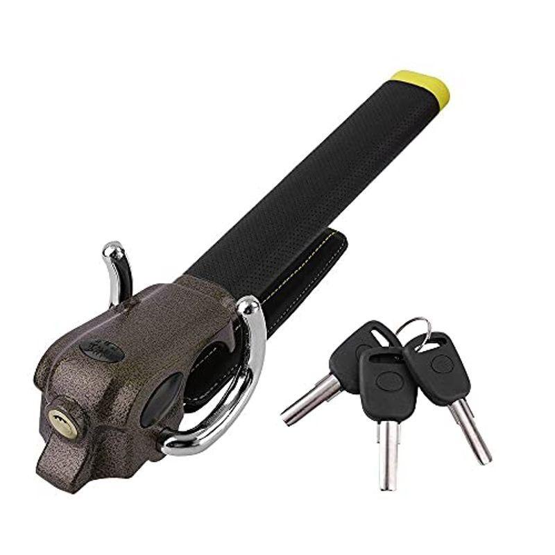 Negotrztna ハンドルロック 盗難防止 車用ステアリングロック 強力なロック構造 のこぎり 電気ドリルを防ぐ 簡単設置 自動車用 ピ その他バイクカバー 盗難防止用品 Fincalashigueras Com