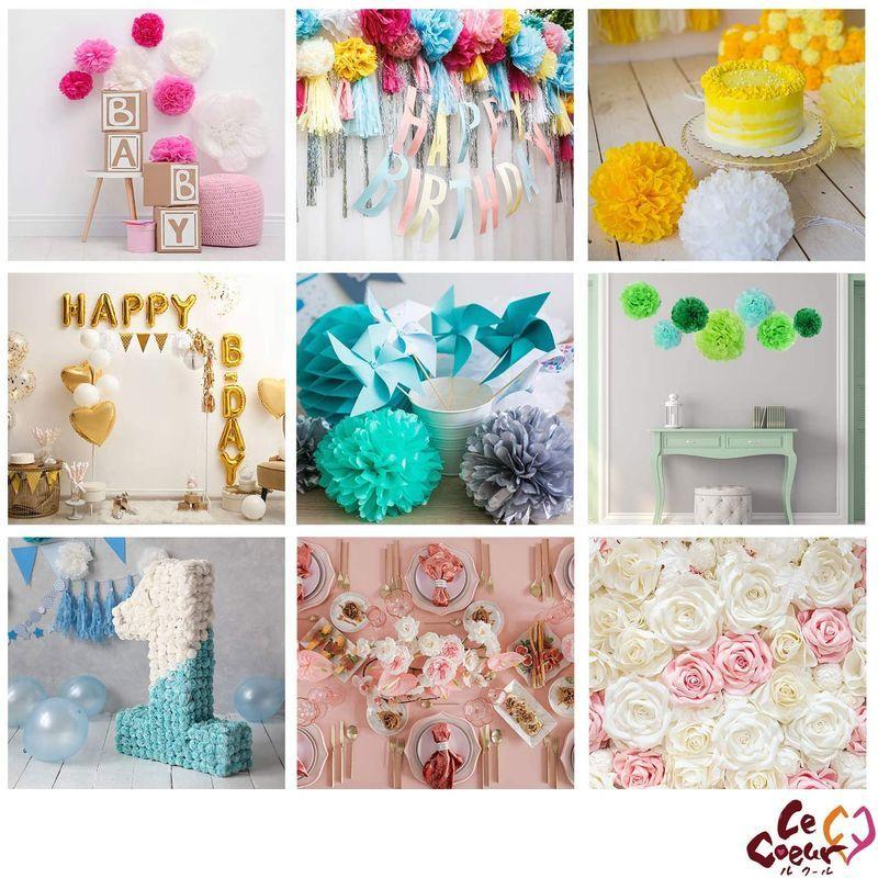 Popetpop ペーパーフラワー 紙の花のボール 金色 紙 飾り付けセット パーティー 文化祭 提灯 11個セットポンポン ウェディング クリスマス 新年会 お祝い飾り ハニカムボール カーニバル お祭りデコレーション