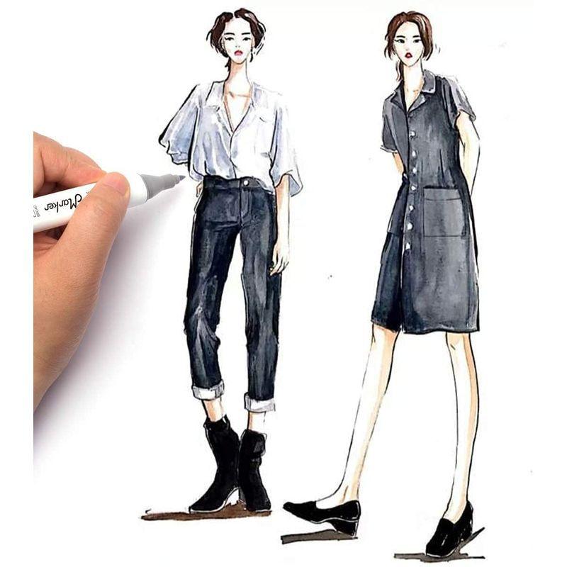 Shuttle Art イラストマーカーペン 油性ペン グレーカラー 15本セット アートマーカー 防水速乾 コミック用 スケッチ グラデー Buzzone 通販 Yahoo ショッピング