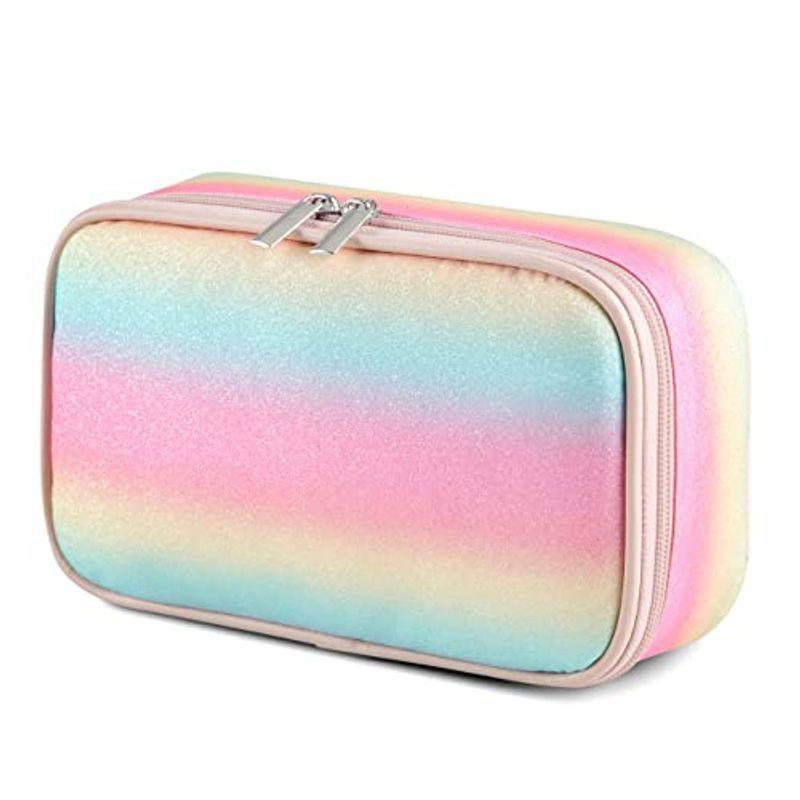 ペンケース 大容量 Vaschy 通学 子供 小学生 中学生 筆箱 高校生 社会人 おしゃれ ペンポーチ 女の子 内ポケット ピンク虹 Buzzone 通販 Yahoo ショッピング