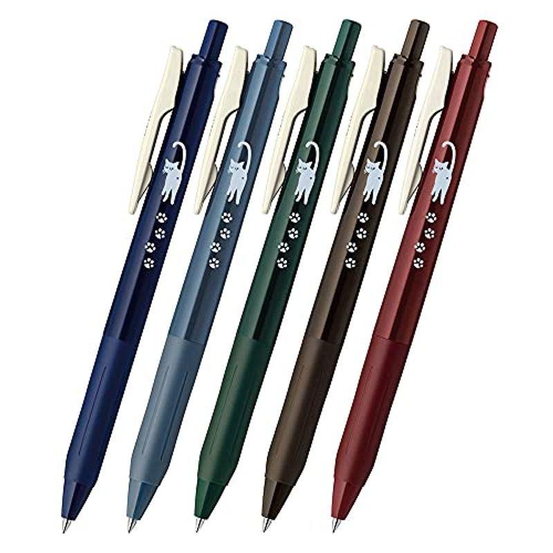Rakuten<br>ゼブラ ノック式ジェルボールペン サラサクリップ マーブルカラー 0.5mm ５色セット 筆記具 